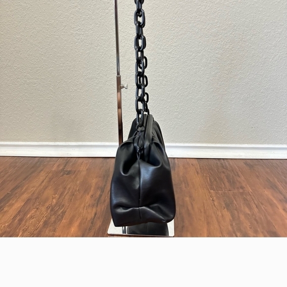 BADGLEY MISCHKA Black Chain Shoulder & Clutch Bag VEGAN Leather Cruelty Free - Picture 5 of 16